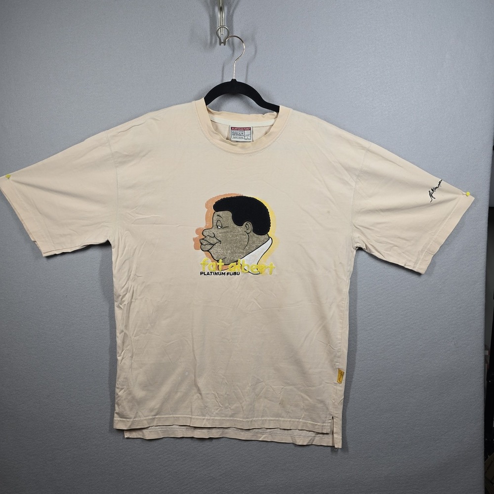 Vintage FUBU Platinum Fat Albert Shirt‎ Mens Large Cartoon Hip Hop Embroidered